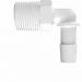 White Polypropylene Elbow 3/8 NPT x 3/8ID