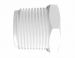 Threaded Plug 1 NPT in White Polypropylene