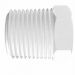 Plug 1/2 NPT White Polypropylene