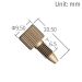 PEEK Fingertight Fitting Knurl Head one-piece - 10-32 UNF conical