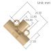 PEEK Female 3 * 1/4-28 UNF Thread T-Adapter - 0.8mm channel size