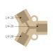 PEEK Female 3 * 1/4-28 UNF Thread Y-Adapter - 0.8mm channel size