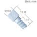 Fitting, 1/4-28UNF for 1.6 / 2.0mm OD-Tubing, Knurled head, PP