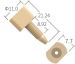 PEEK Fingertight Fitting Knurl-Flat Head one-piece - 10-32 UNF conical